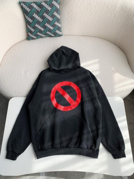 Balenciaga monogram print hooded sweatshirt