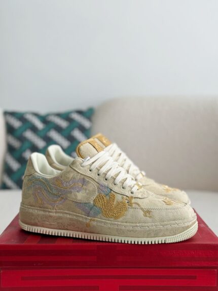 Nike Air FORCE 1 Dragon and PhoenixPresent Good Omens Sneakers