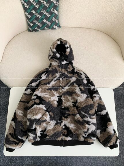 Balenciaga Camouflage hooded jacket