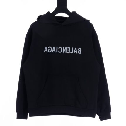 Balenciaga BCLG 23ss reverse letter print hooded sweatshirt