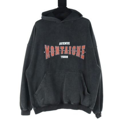 Balenciaga BLCG foam printed washed hooded sweatshirt