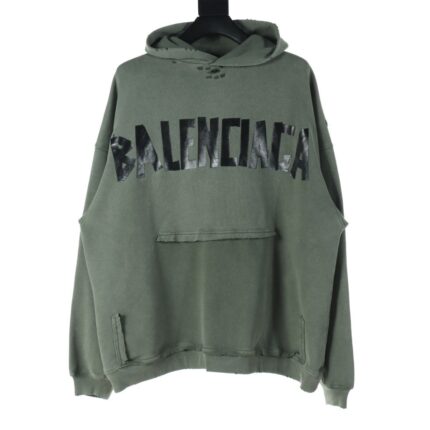 Balenciaga BLCG Masking Tape Hooded Sweatshirt Hoodie