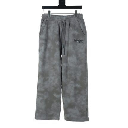 Balenciaga BLCG 24Fw embroidered cola mud-dyed washed trousers