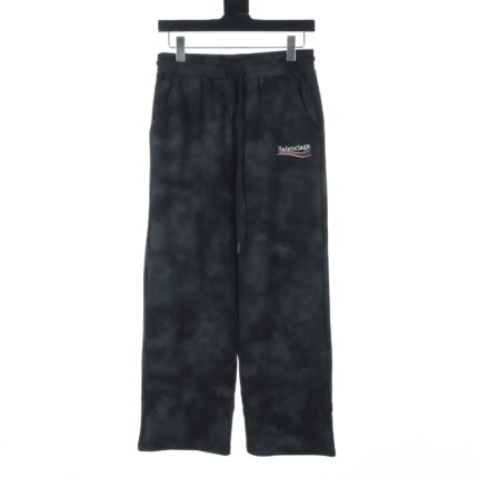 Balenciaga BLCG 24Fw embroidered cola mud-dyed washed trousers