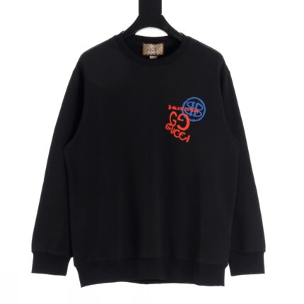 Gucci × Balenciaga graffiti print crewneck sweatshirt