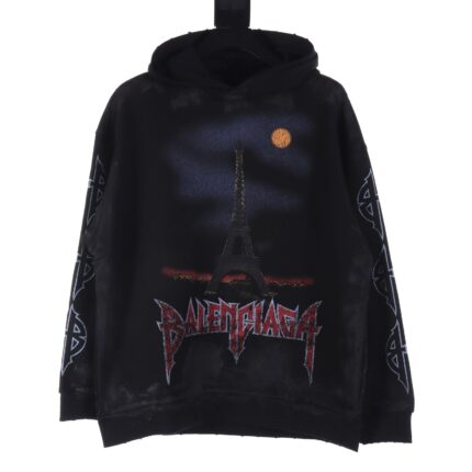 Balenciaga BLCG 23FW Reverse Tower Hooded Sweatshirt