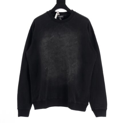 Balenciaga BLCG gradient washed bullet screen print round neck sweatshirt