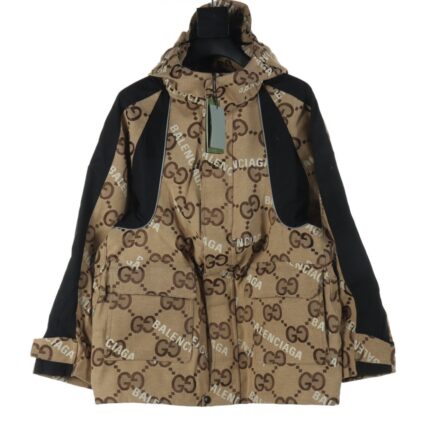 gucci / GUC × BALENCIAGA/BALENCIAGA BLCG joint model full print LOGO jacket
