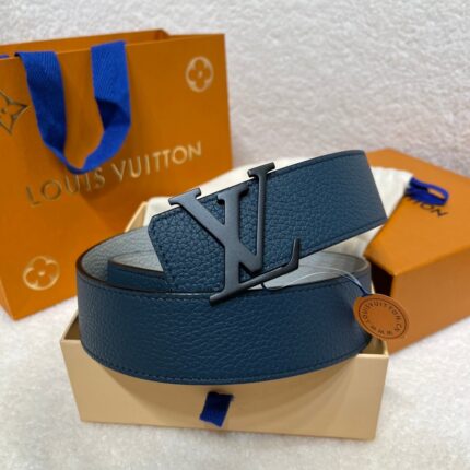 Louis Vuitton LV double-sided two-color lychee pattern belt Width: 4cm