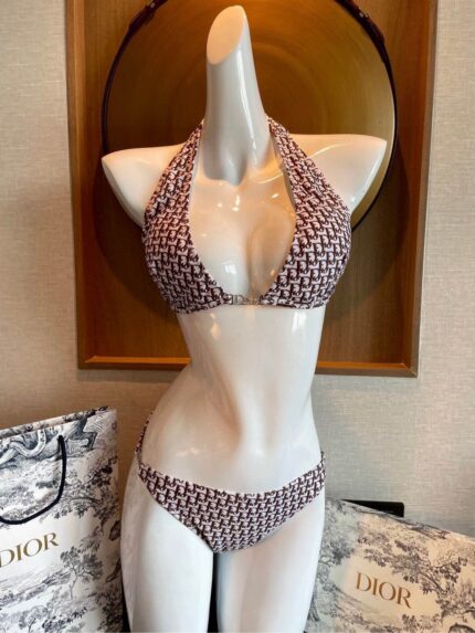 Dior new bikini swimsuit bra underwear + briefs two-piece set