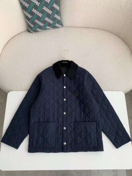 PRADA SS24 Quilted single-breasted casua jacket