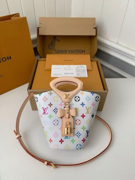 New Louis Vuitton RIVAGE BB white tri-color handbag M14680,18*7*12cm
