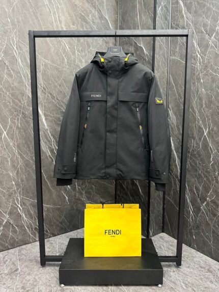 FENDI 2024 Little Monster Men's Fashion Hooded Down Jacket