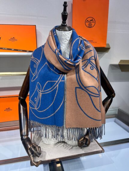 Hermes high-end 100% cashmere scarf Size: 40*195cm