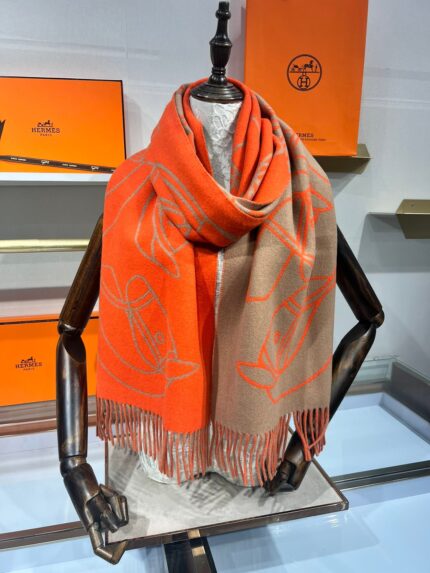 Hermes high-end 100% cashmere scarf Size: 40*195cm