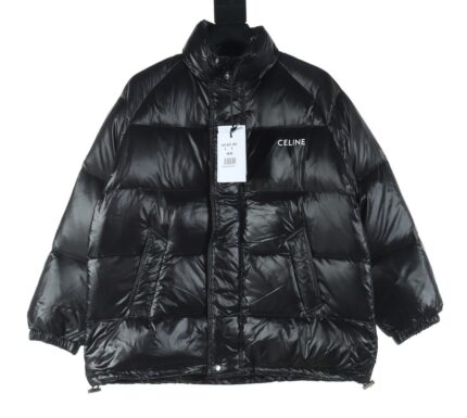 Celine CE mid-length down jacket with large letter print on the back