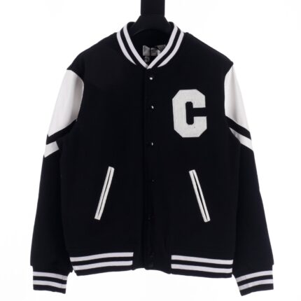 CELINE Celine CE patchwork embroidered baseball jacket