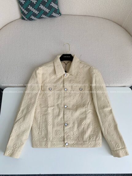 Louis Vuitton Full-print cotton jacquardcollarless jacket
