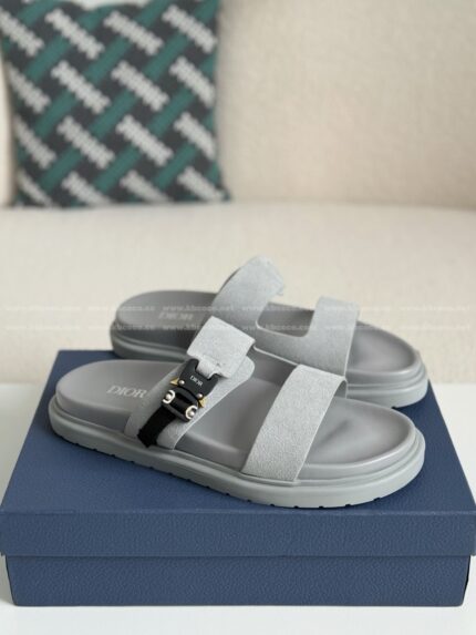 Dior Aqua Faux Suede Slippers