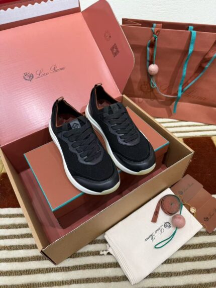 Loro Piana imported wool woven sneakers casual shoes