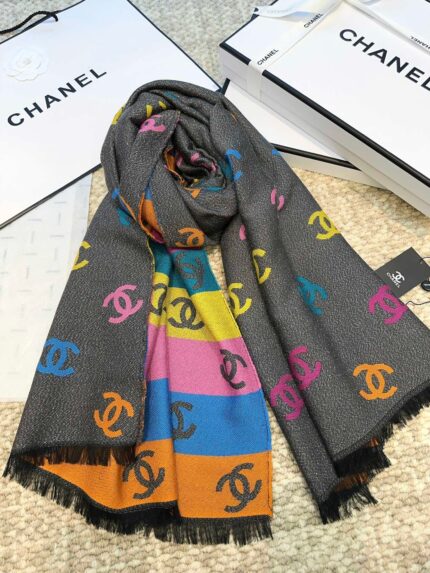 Chanel rainbow scarf Size: 187 * 69 cm