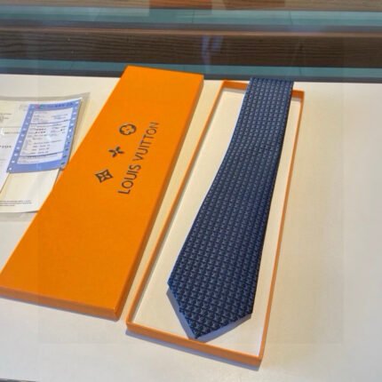 LV  Men's tie series L letter tie, 100% top-quality jacquard silk handmade customization