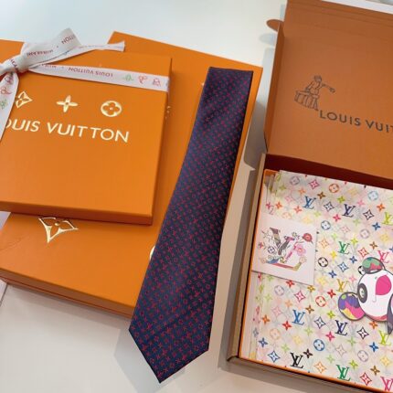 LV Exquisite 8cm silk fabric, 100% top-quality jacquard silk handmade customization148 * 8CM