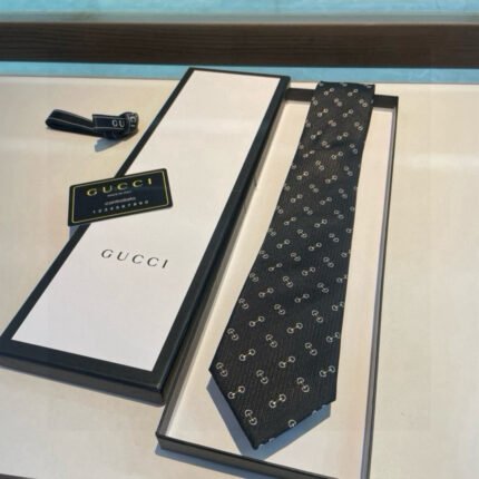 Gucci new men's tie at home counter, 100% top-quality jacquard silk handmade customization