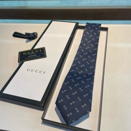 Gucci new men's tie at home counter, 100% top-quality jacquard silk handmade customization