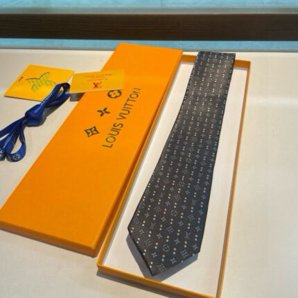 Louis Vuitton exquisite small logo jacquard tie, 100% top-quality jacquard silk handmade customization
