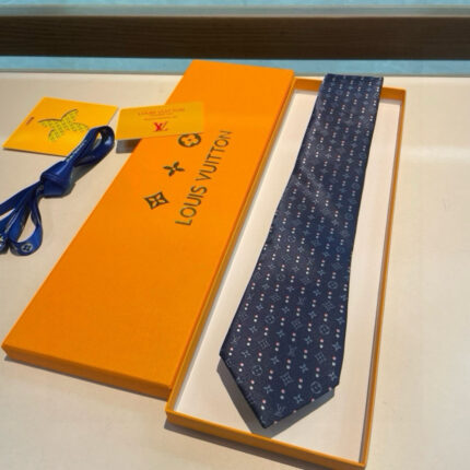 Louis Vuitton exquisite small logo jacquard tie, 100% top-quality jacquard silk handmade customization