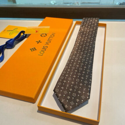 Louis Vuitton exquisite small logo jacquard tie, 100% top-quality jacquard silk handmade customization