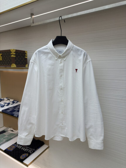 Ami Paris Love Embroidered Shirt