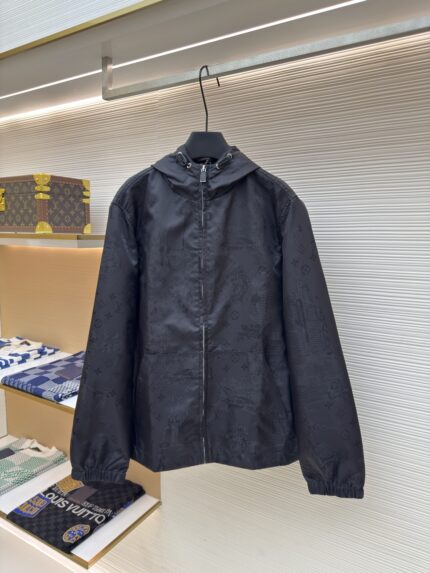 LOUISHUITTON Dog Walking Dark Pattern Jacquard Coat