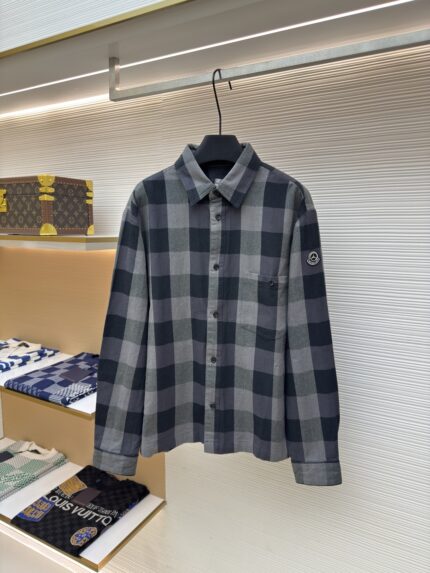 Moncler x Mercedes Benz plaid shirt