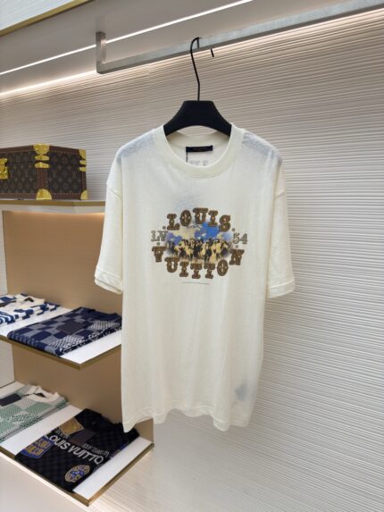 LOUIS VUITTON Snowflake Cotton Metal Diamond T-shirt