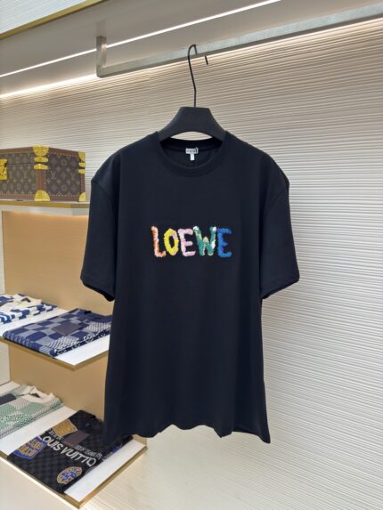Loewe Color Knitted Embroidery T-shirt