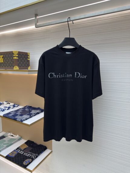 Dior logo printed Black short sleeved T-shirt