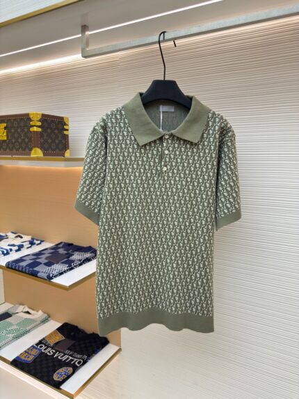 Dior Jacquard Woolen Polo Shirt