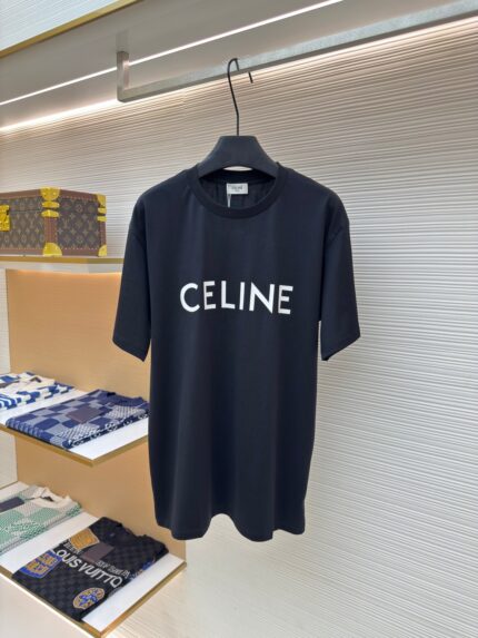 Celine Logo Printed Short Sleeve