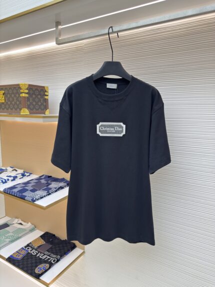 DIOR Water soluble Embroidered Logo Short Sleeve