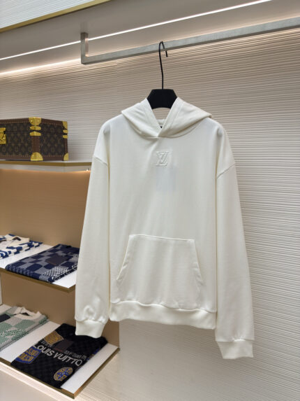 LOUIS VUITTON logo embossed hoodie