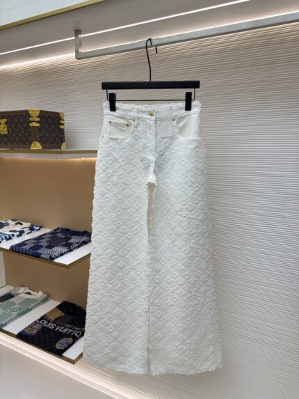 LOUIS VUITTON 3D embossed jacquard denim jeans
