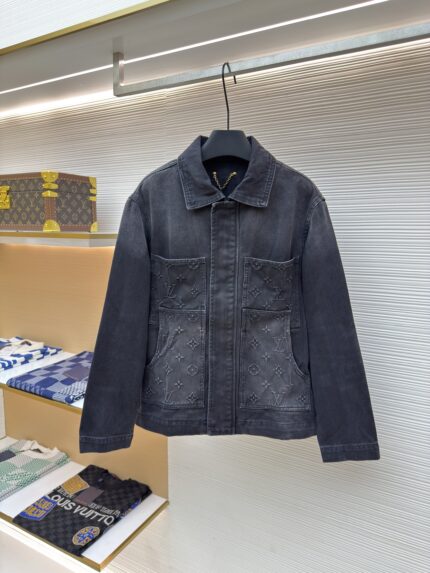 LOUIS VUITTON embossed denim jacket