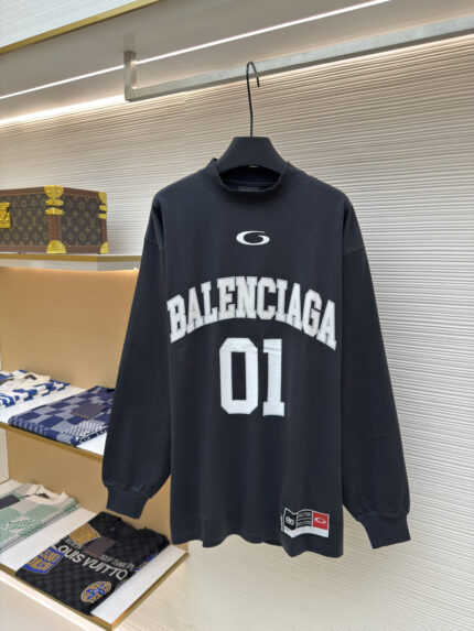 Balenciaga No.1 jersey embroidered long sleeves