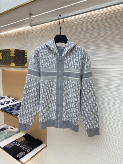 DIOR double-sided cashmere zipper jacket