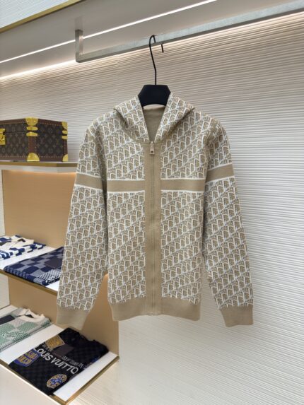 DIOR double-sided cashmere zipper jacket