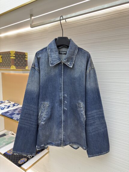 Balenciaga destroys denim jacket