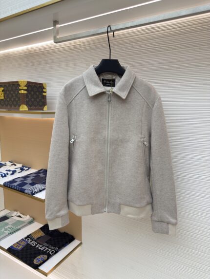 Loro Piana stand up collar cashmere jacket jacket