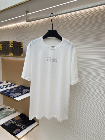 Maison Margiela label printed short sleeved shirt